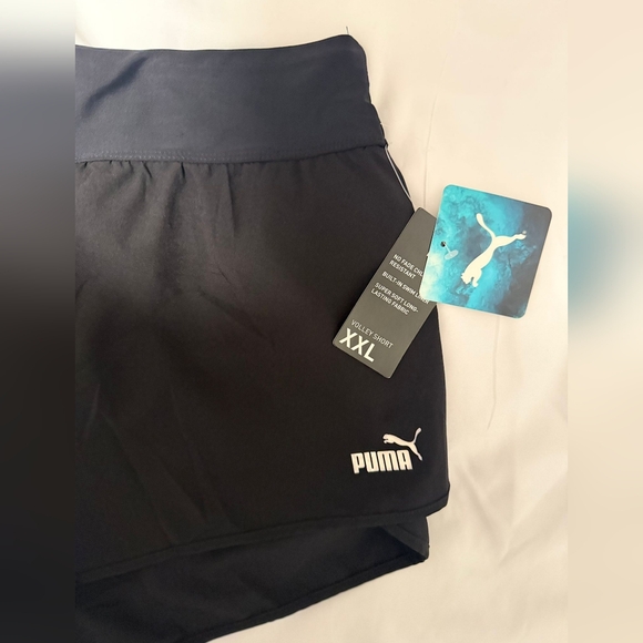 NWT PUMA VOLLEY BALL BLACK SHORT BUILT IN SWIM LINER SIZE XXL - Picture 2 of 5
